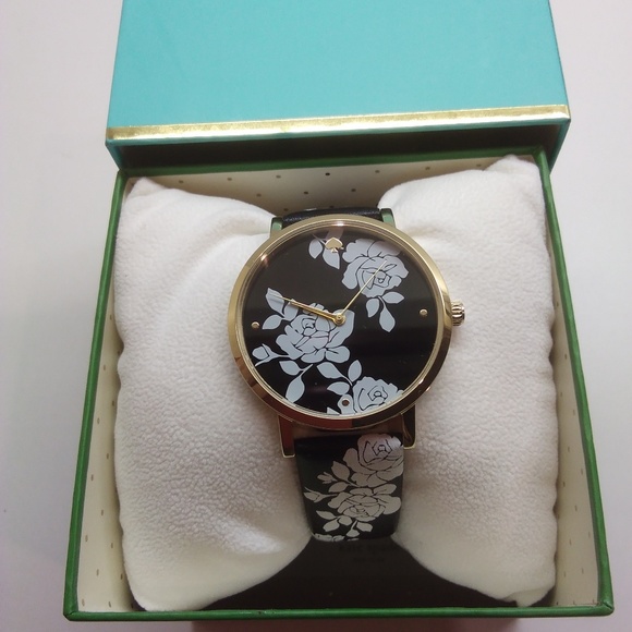 Kate Spade New White Floral/Black Watch